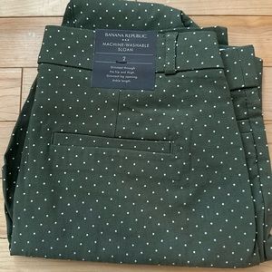 Banana Republic green polka dot pants